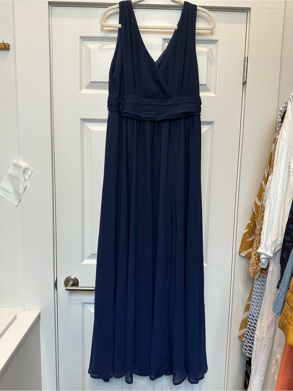 Lulu's Navy Sleeveless V-Neck Maxi Dress